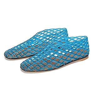 【PORTERNA】Jelly Net Flat Shoes Amazon.com | VorisVina Black Jelly Mesh Ballet Flats for